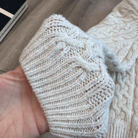 Zara Girls Ecru Cable Knit Sweater - Size 9 - Cream - Picture 4 of 7